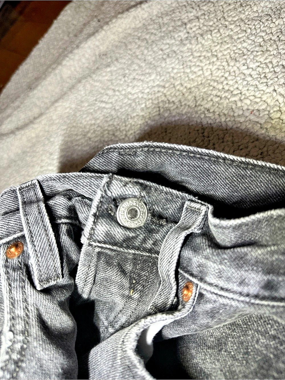 Levi's 501 Original Fit Jeans Straight Leg Gray - Picture 5 of 8